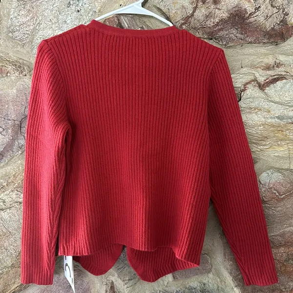 Commense Button Down Split Cardigan size M Red Size M - Image 4