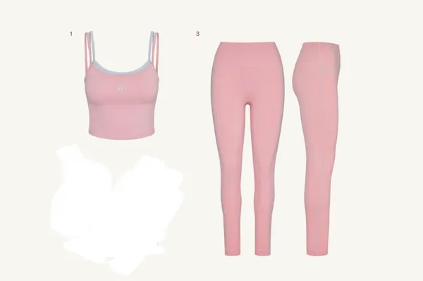 Set Active Cloud Pipe Leggings and Cami Set - Image 2