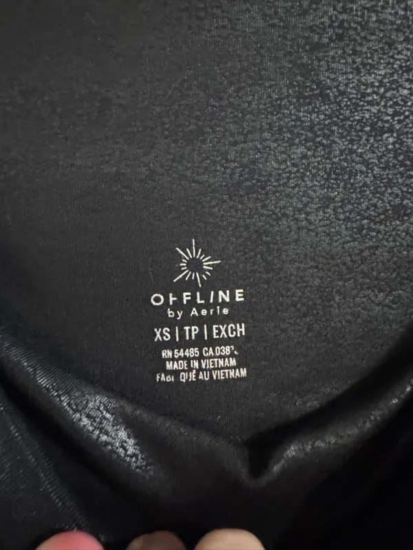aerie Black Shimmer High-Rise Leggings - Image 2