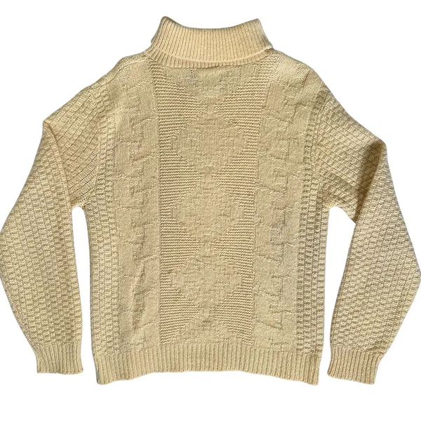 Vintage Walker Wool Blend Knit Turtleneck Sweater M Repair Project DIY - Image 9