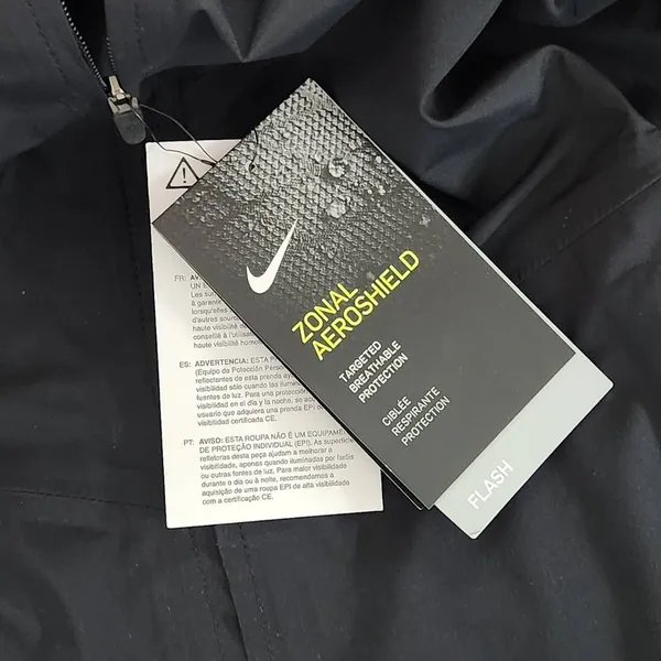 Nike Women Black Windbreaker Pullover NWT Sz Small Nike Zonal AeroShield Jacket - Image 9