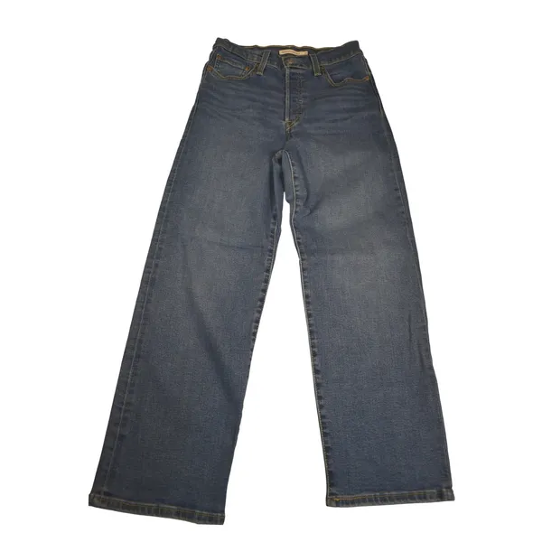 Levis Ribcage Straight Ankle Jeans Blue Denim High Rise W28 L27 CW-3422 3449 - Image 4