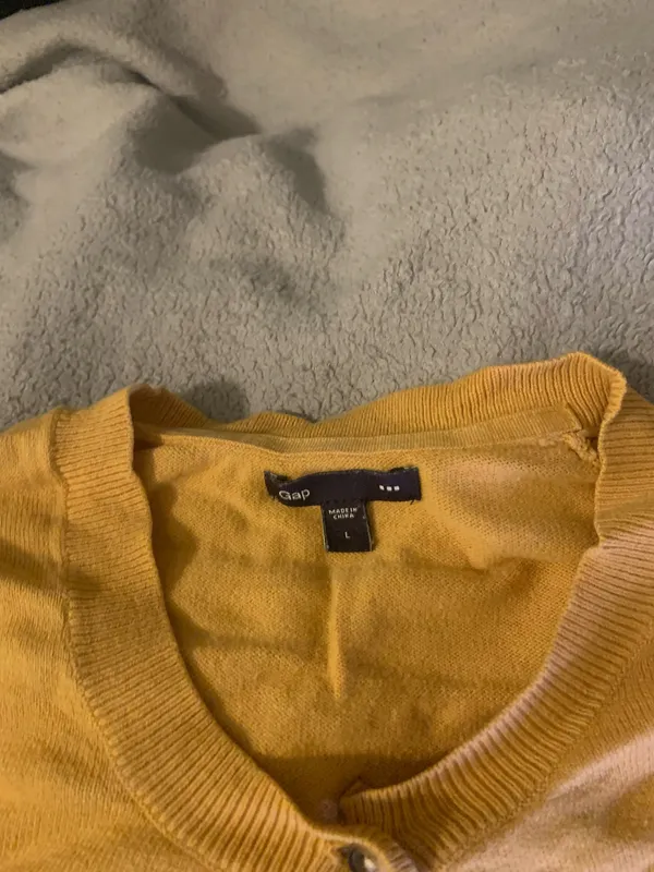 Yellow Cardigan Gap Mustard - Image 3