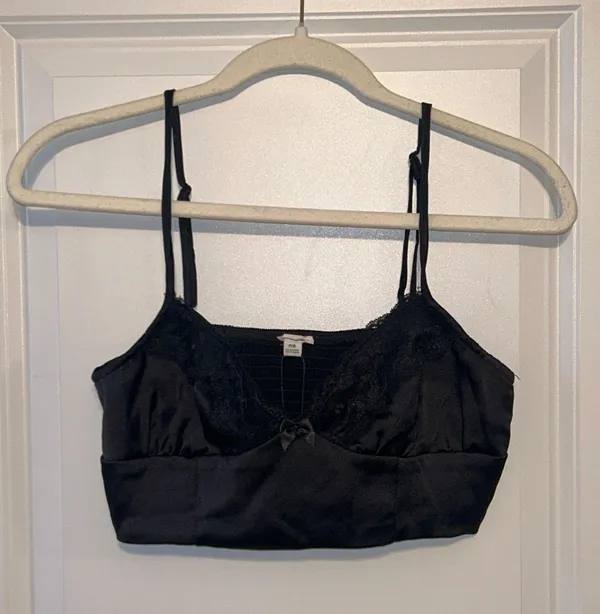 Garage Black Satin laces top- NWT - Image 2