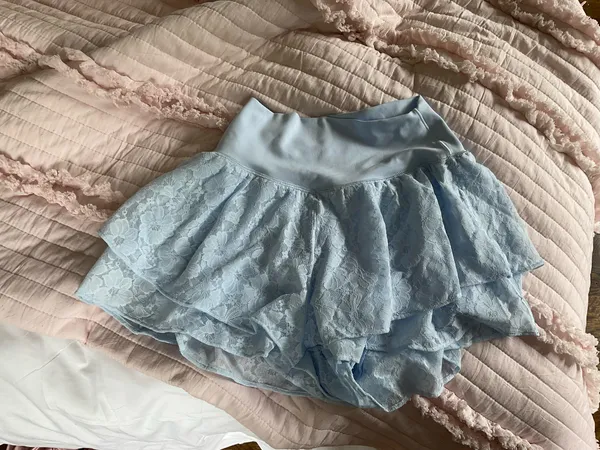 Aerie Lace Flowy Short in Eyelet Blue Size Small - Image 6