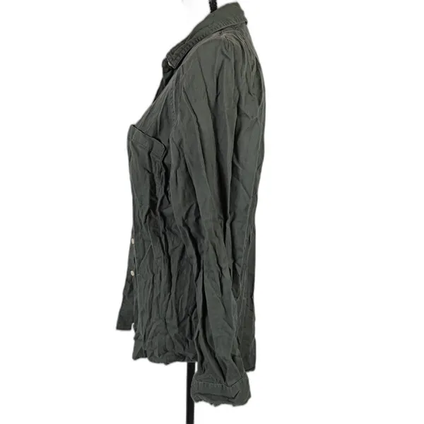 Womens Universal Thread Button Down Shirt Green Size XS - Image 2