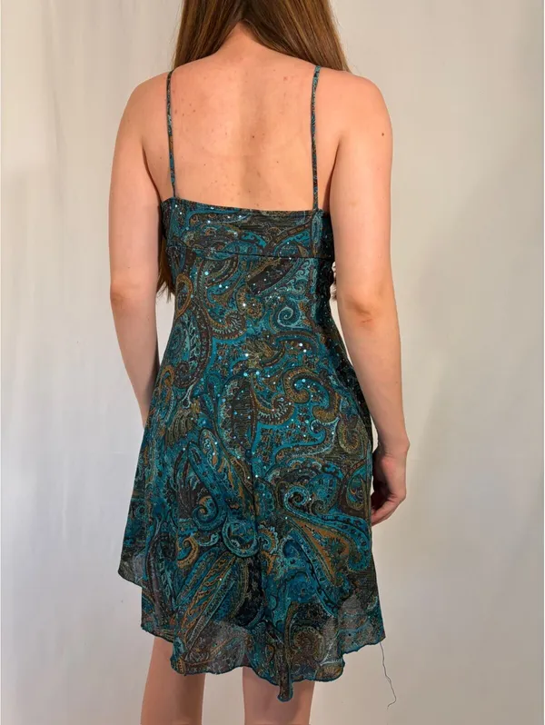 Fairy Boho Sparkly Paisley My Michelle Y2K Vintage Dress - Image 6
