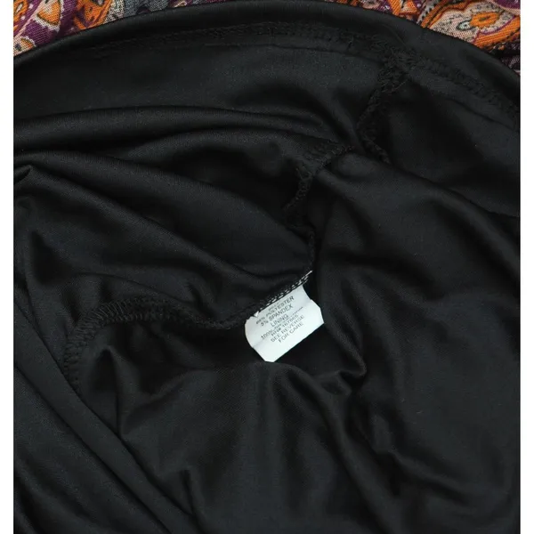 NWT Ny Collection Womens Long Sleeve Mesh Maxi Dress Black Rust Paisley PXL - Image 6