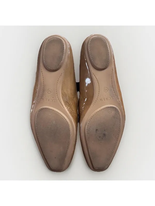 (RC) J. Crew Darby Patent Leather Loafers Cognac Brown 10 M Italy Flats EUC - Image 3