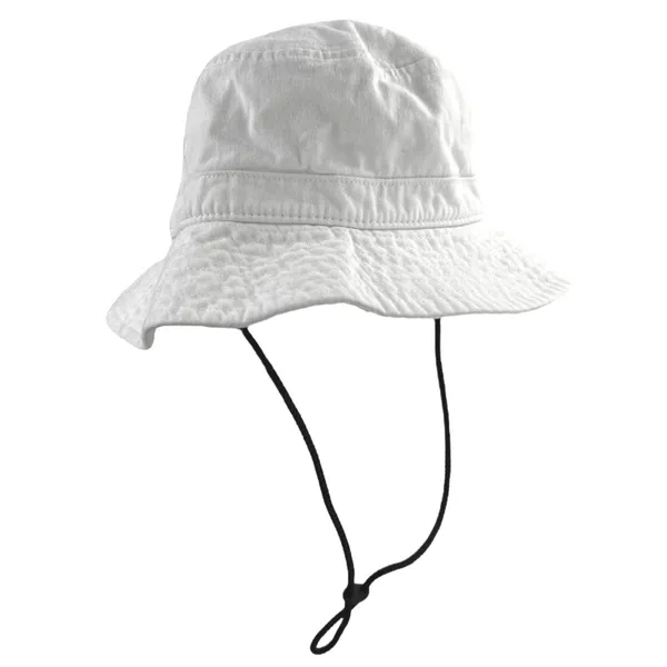 Aritzia TNA Women's White Adjustable Drawcord Cotton Twill Bucket Hat Size M/L - Image 2