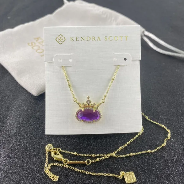 Kendra Scott Purple Crown Necklace - Image 2