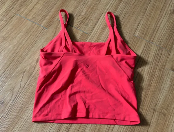 Lululemon Strappy Nulu Shelf Tank Top Love Red - Image 2