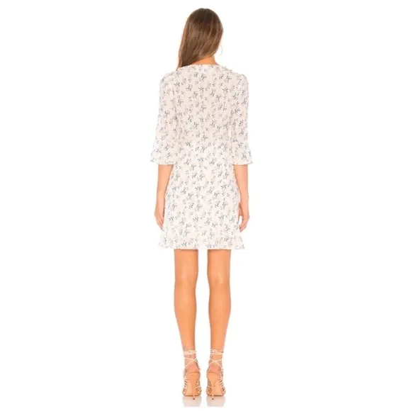 FOR LOVE & LEMONS x REVOLVE Nostalgia Floral Tie Front Mini Dress Size‎ Small - Image 3