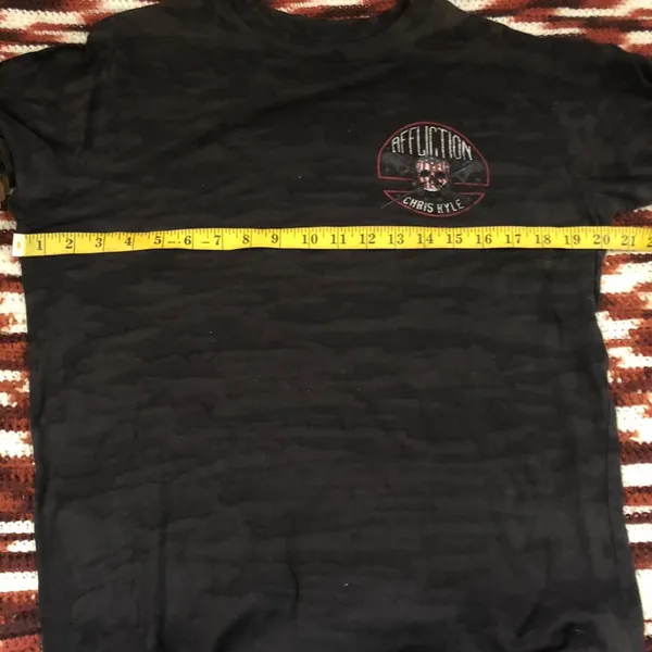 Affliction Chris Kyle God Country Family black red cotton tee tshirt #gothic #grunge #punk Sz M-measurement in pics - Image 4