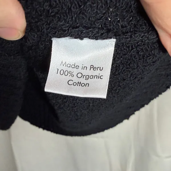 Indigenous Organic‎ Cotton Cowl Neck Black Sweater Size Medium - Image 4