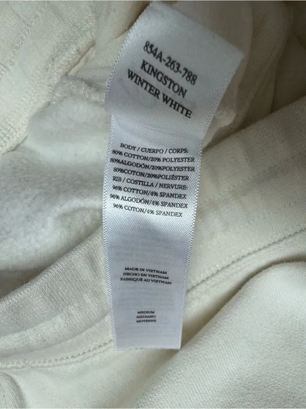 Rails Kingston Winter White Sweatpants Women’s Medium - Image 3