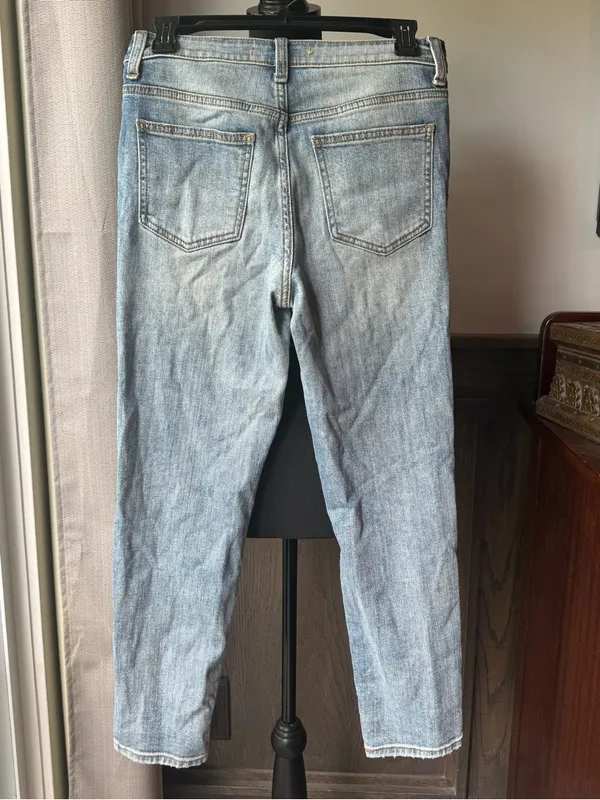 Willow + Root Distressed Denim Jeans Sz 27 Blue - Image 4