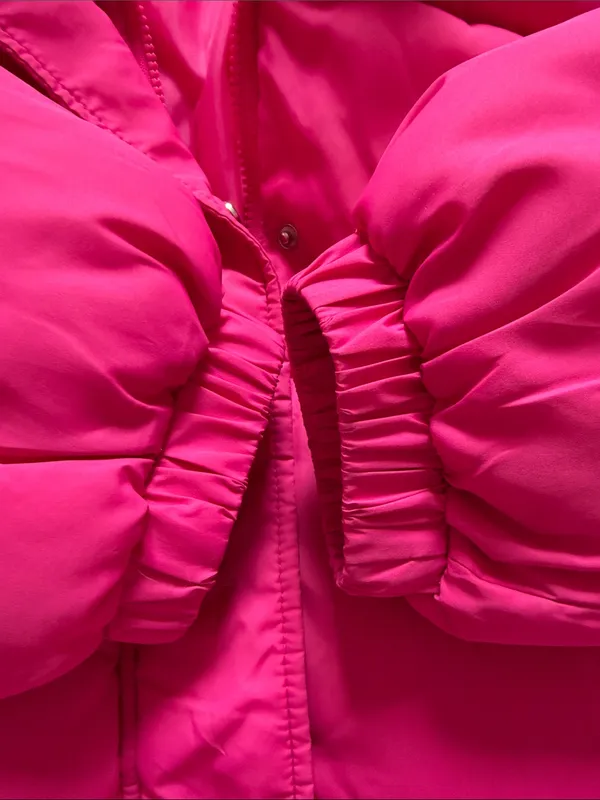 ASOS Hooded Puffer Jacket - Hot Pink - Image 4