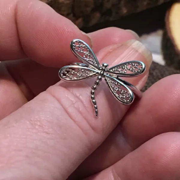Dragonfly sterling silver ring - Image 3