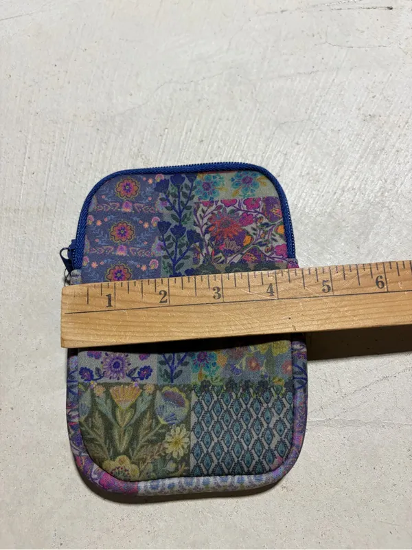 Natural Life NWT Patchwork Zip Pouch in Multi-Color with Green Strap - Image 8