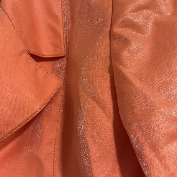 Emanuel Ungaro Parallele made in Italy shimmer Orange satin vintage Blazer 8 - Image 3