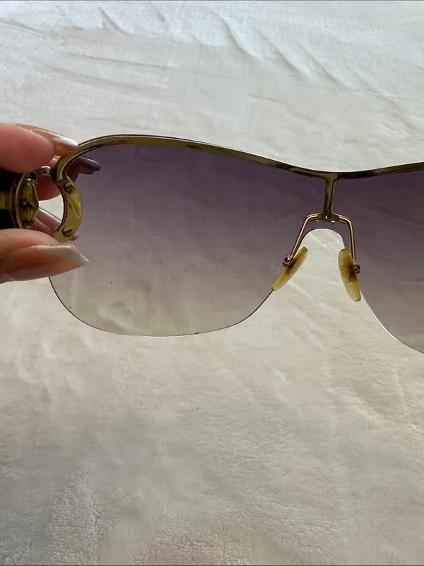 Gucci Women's Shield Sunglasses in Purple Gradient with Gold Accents- GG 2875/S - Image 4