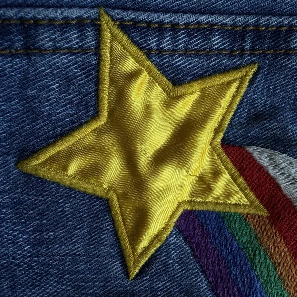 Y2k Sunshine Stars Embroidered Denim Jean Jacket Size Medium‎ Cropped - Image 11