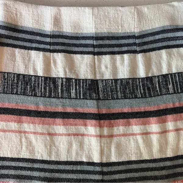 ABBELINE textured canvas striped skirt size small - Image 14