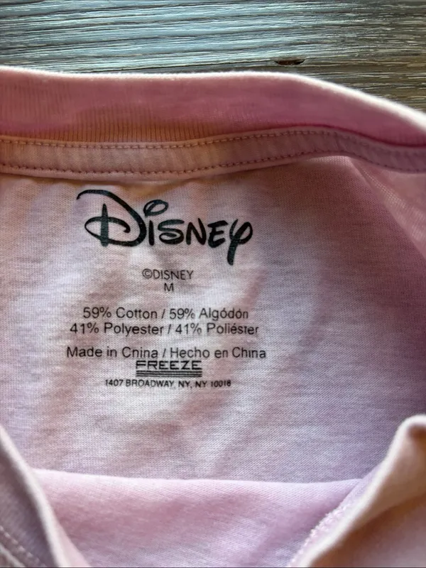 Disney Light Pink Logo Tee M - Image 2