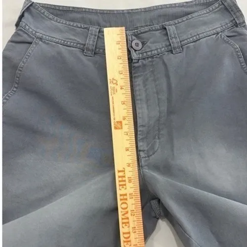 Free People Cleo Washed Chino‎ Pants Gray Roll Tab Hem Size 6 Small - Image 9