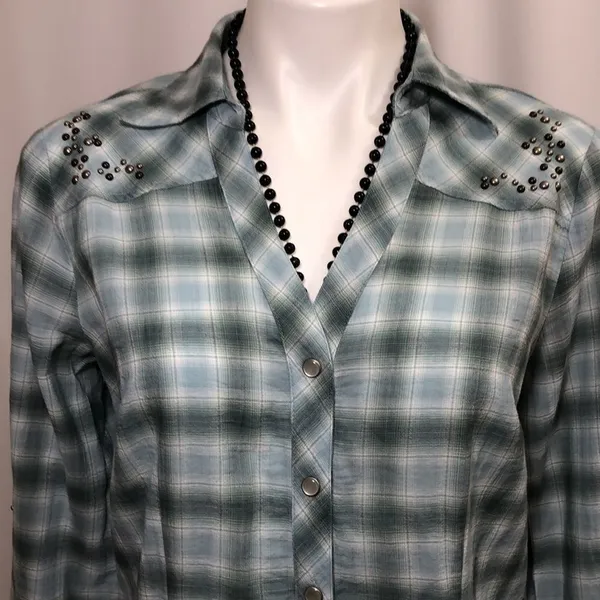 a.n.a. country western style long sleeve blouse - Image 2