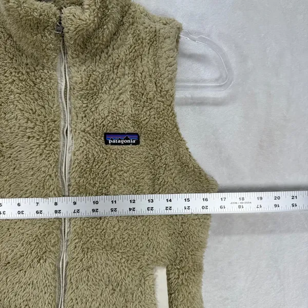 Patagonia Fleece Vest Full Zip‎ Sleeveless Outdoor Hiking Tan Small S - Image 2