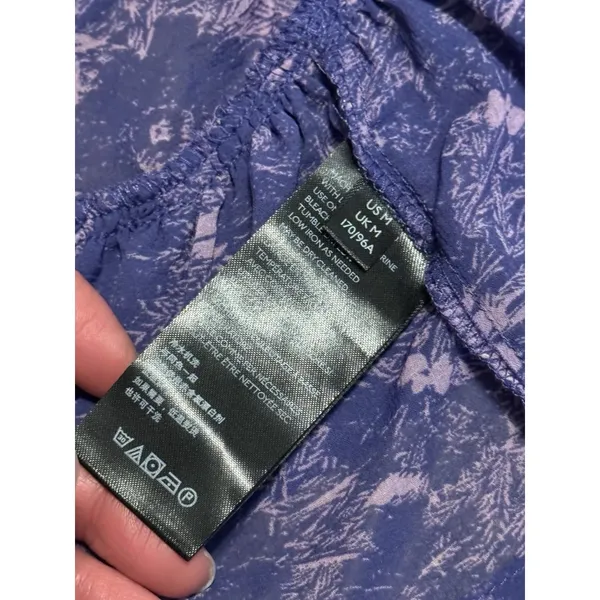 Free people These‎ Dreams Mini Dress Violet Floral Cottagecore Boho Tunic M - Image 4