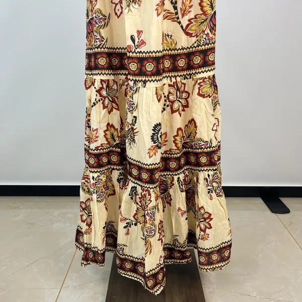 NWOT Farm Rio Aura Floral Sand Sleeveless Midi Dress Size XL - Image 4