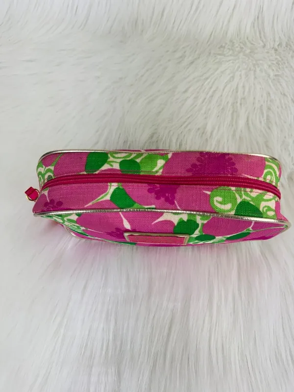 Lilly Pulitzer for Estée Lauder Floral Cosmetic Case Zip Travel Toiletry Bag - Image 3