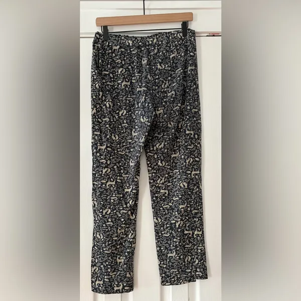 Kappahl Navy Cream Animal Print Pajama Pants Cotton Elastane Small‎ Swedish EUC - Image 2