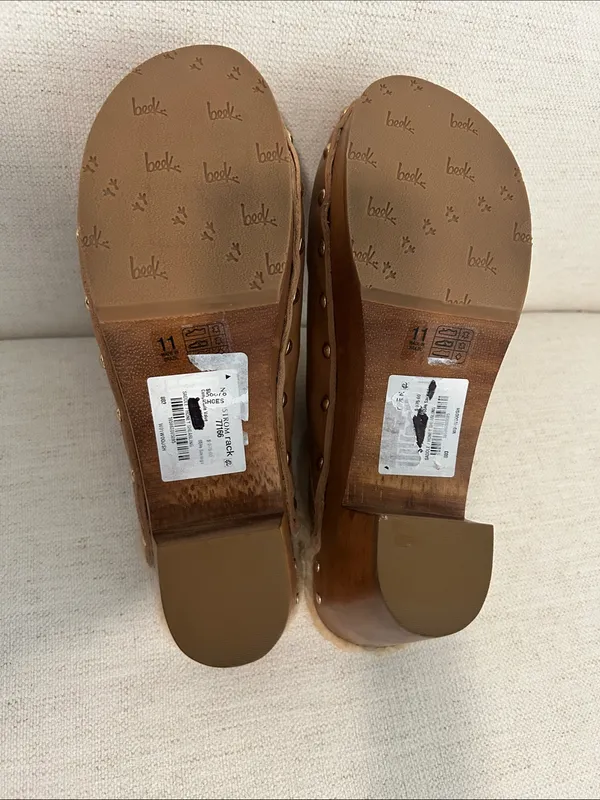 BEEK Woodpecker Shearling Clog, Saddle, Size 11, NEW NWT no box - Image 10