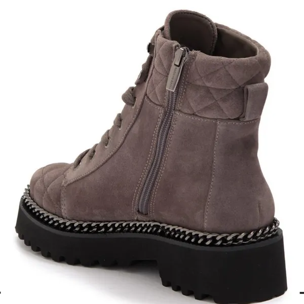 Vince‎ Camuto Merindil Combat Boot Gray Leather Suede Size 7 - Image 2