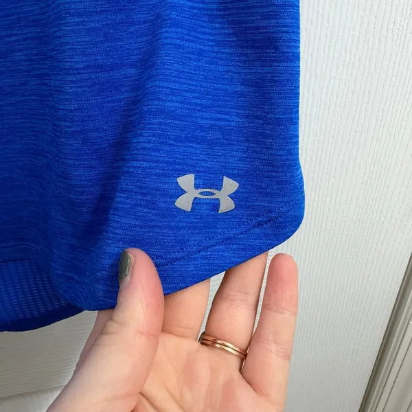 Under Armour blue Crewcut short‎ sleeve activewear athletic dri-fit shirt small - Image 4