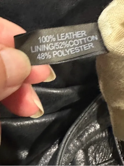Marciano Black Leather Tote with Studded Stripe and Logo - Image 7
