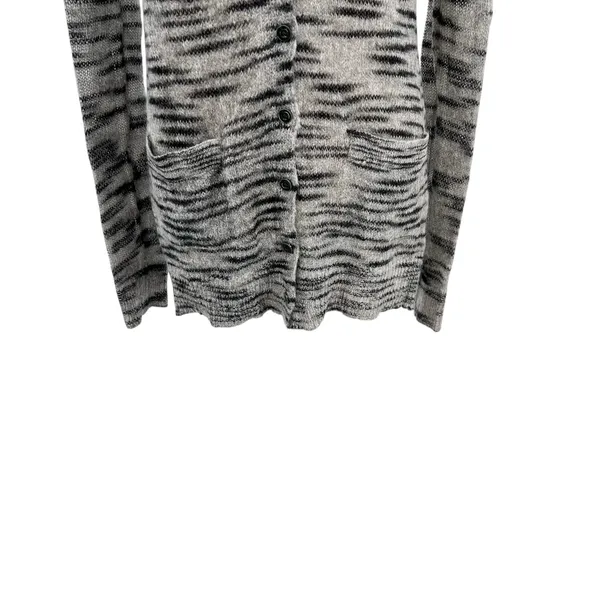 Free People Beach Cardigan Sweater Stripe Mohair Blend Gray Size‎ Small - Image 6