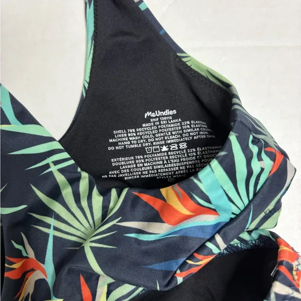 MeUndies Blue Flower of Paradise Swim Suit Top and Bikini Bottom - Image 3