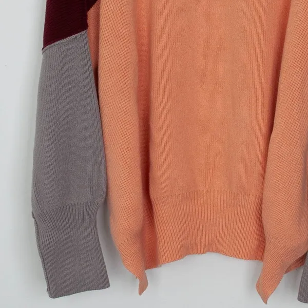 Free People Womens Oversized Colorblock Sweater Size S Dolman‎ Sleeve Slouchy - Image 8