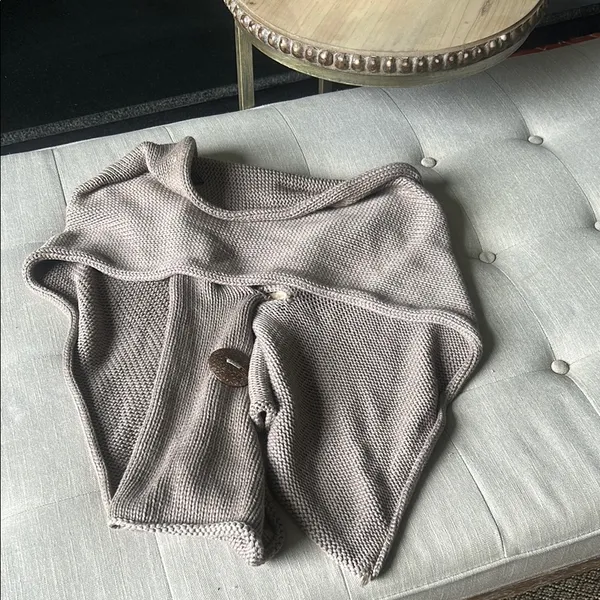 Overland Knit 100% Cotton Button Shall One Size Brown - Image 7