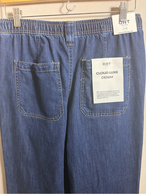 OAT High Rise Wide Leg Jeans Cloud Luxe Denim NWT - Image 9