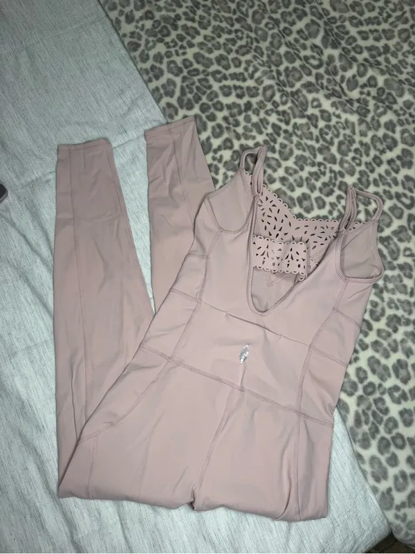 Free People Movement Touch The Sky Jumpsuit XS Pink - Image 3