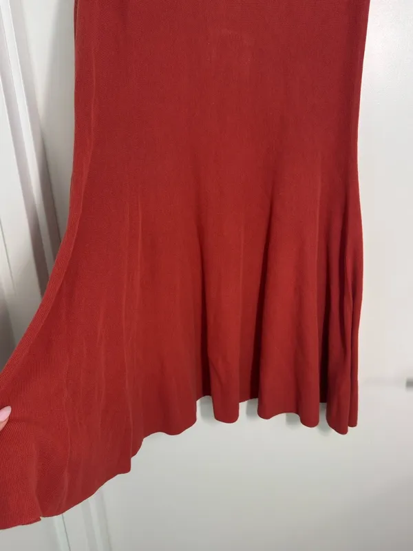 NWT Peruvian Connection Poppy Julep Skirt Coral Midi Pima Cotton XL - Image 8