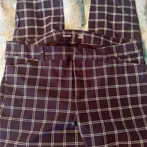 Old Navy - high waisted windowpane plaid pixie skinny ankle pants - Image 2