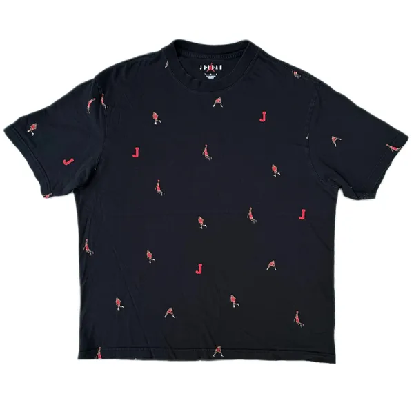 Michael Jordan All Over Print Basketball Black Graphic Short Sleeve T-shirt - Image 2