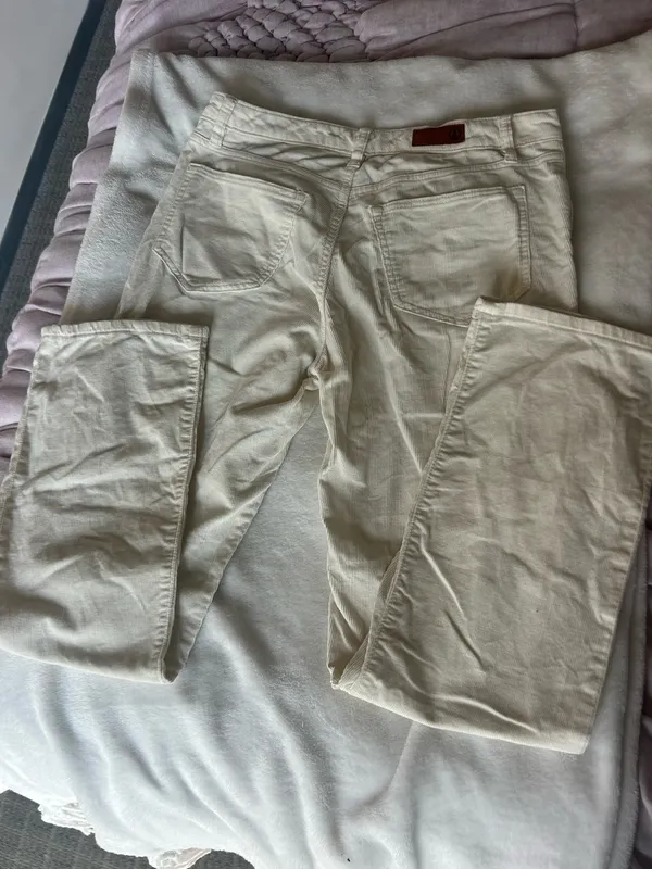 Lands' End off white cream corduroy pants - Image 5